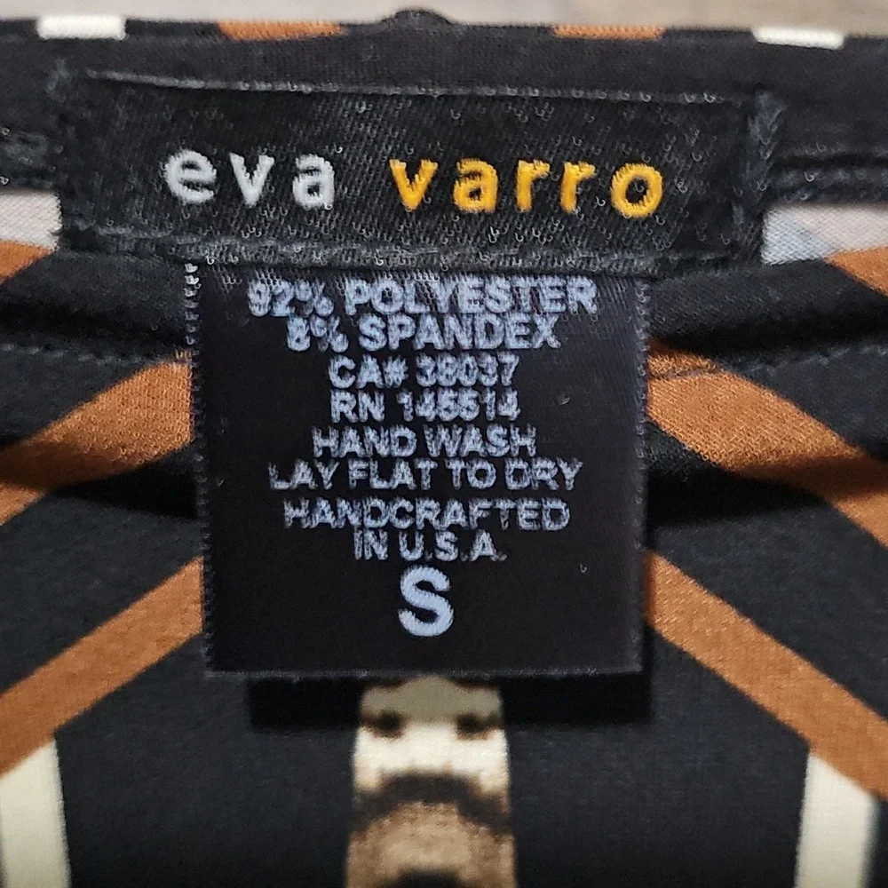Eva Varro Small Women's Animal Print Dress with Slit on each side_11